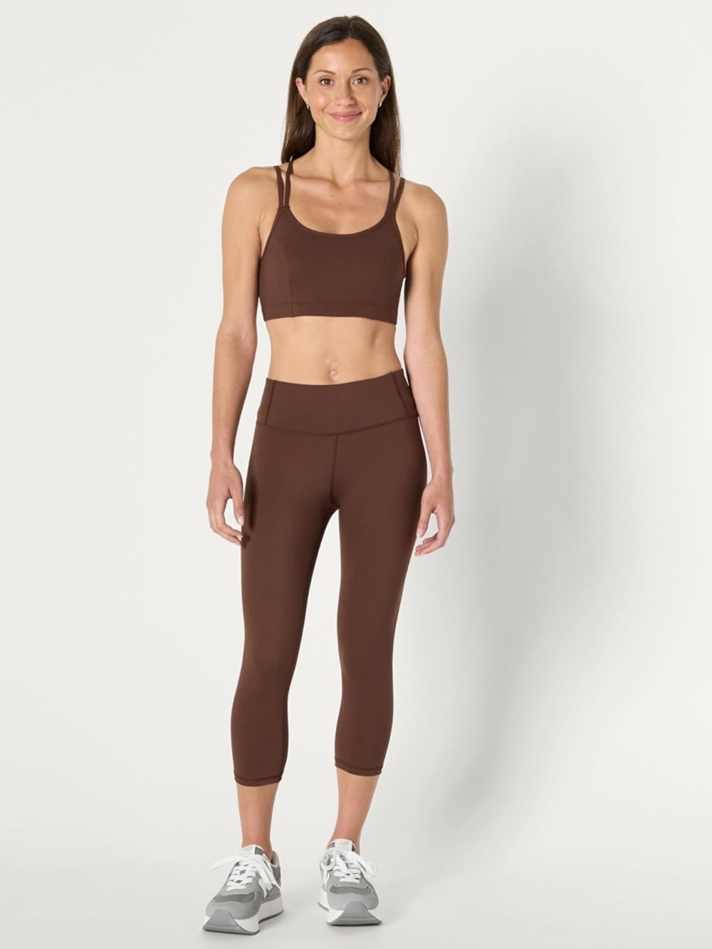 Brown High-Rise Cropped Leggings Brown NWT high waisted workout leggings